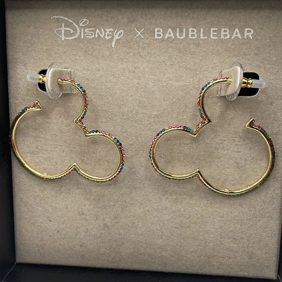 Disney BAUBLEBAR MICKEY MOUSE pierced MULTI COLOR EARRINGS BRAND NEW - Picture 2 of 6